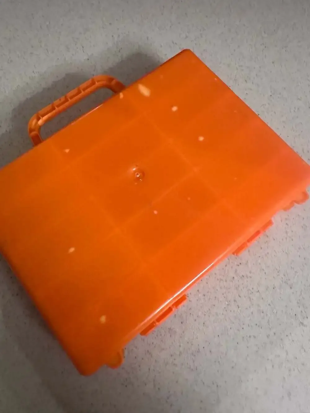 Hot Wheels Orange Plastic Carrying Case Storage Organizer with Handle